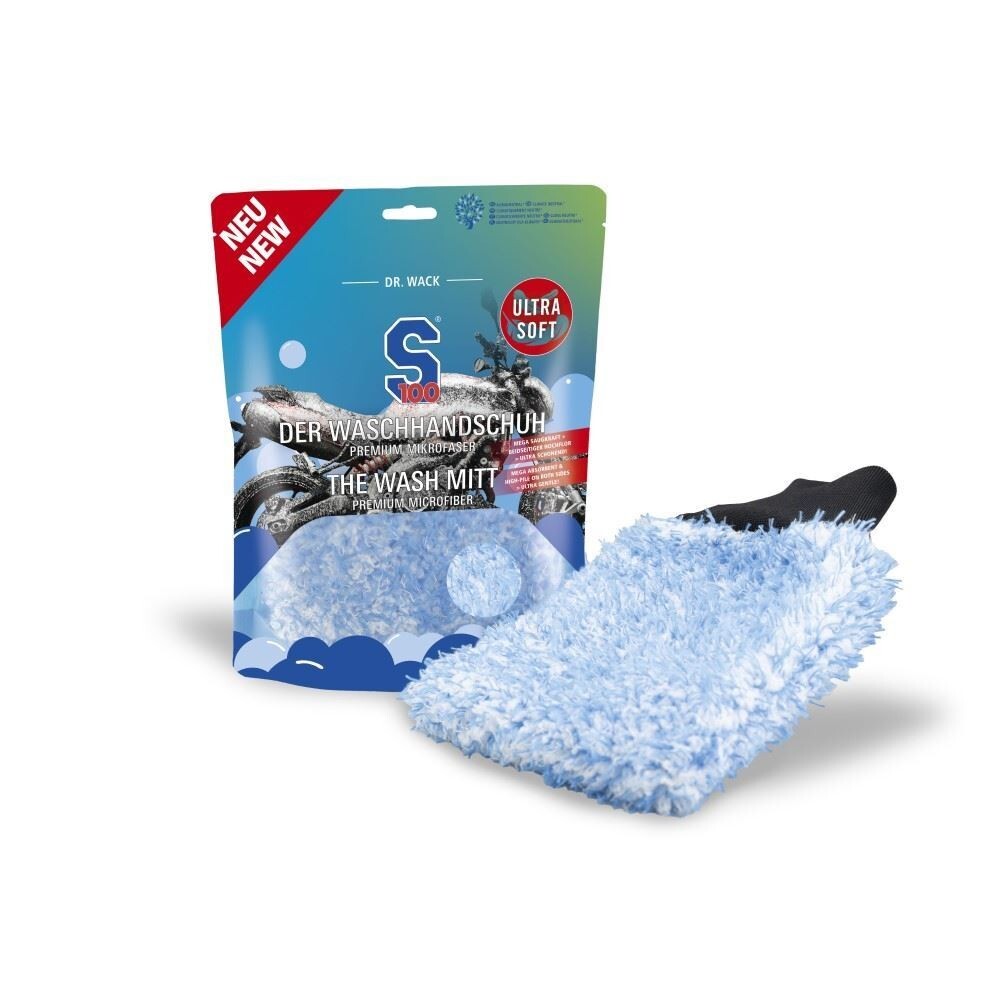S100 The Wash Mitt 8182 NEW Motorcycle Microfibre Cleaning Glove