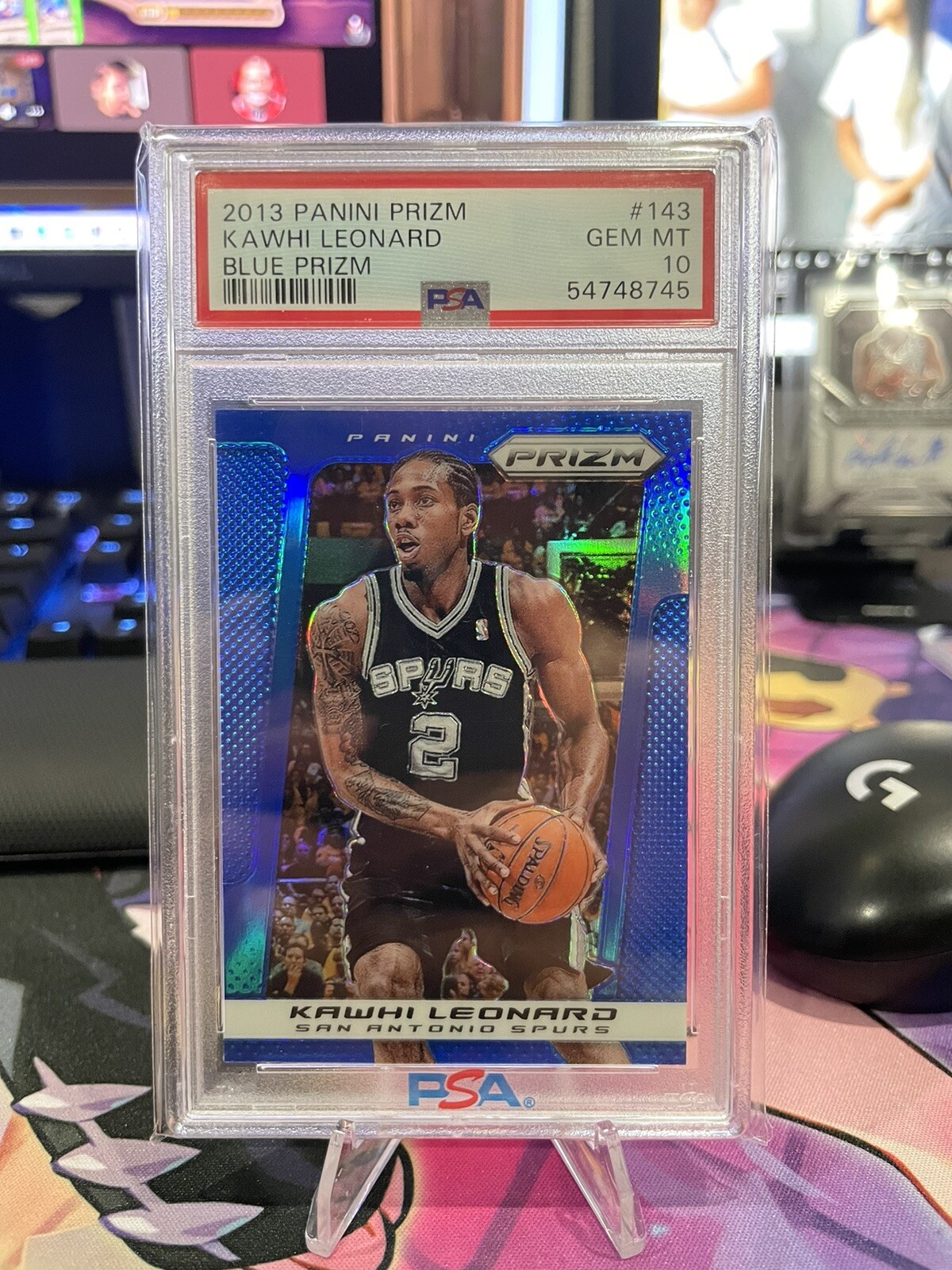 2013 Prizm Kawhi Leonard Blue Prizm PSA 10 Spurs Clippers #143 POP 16