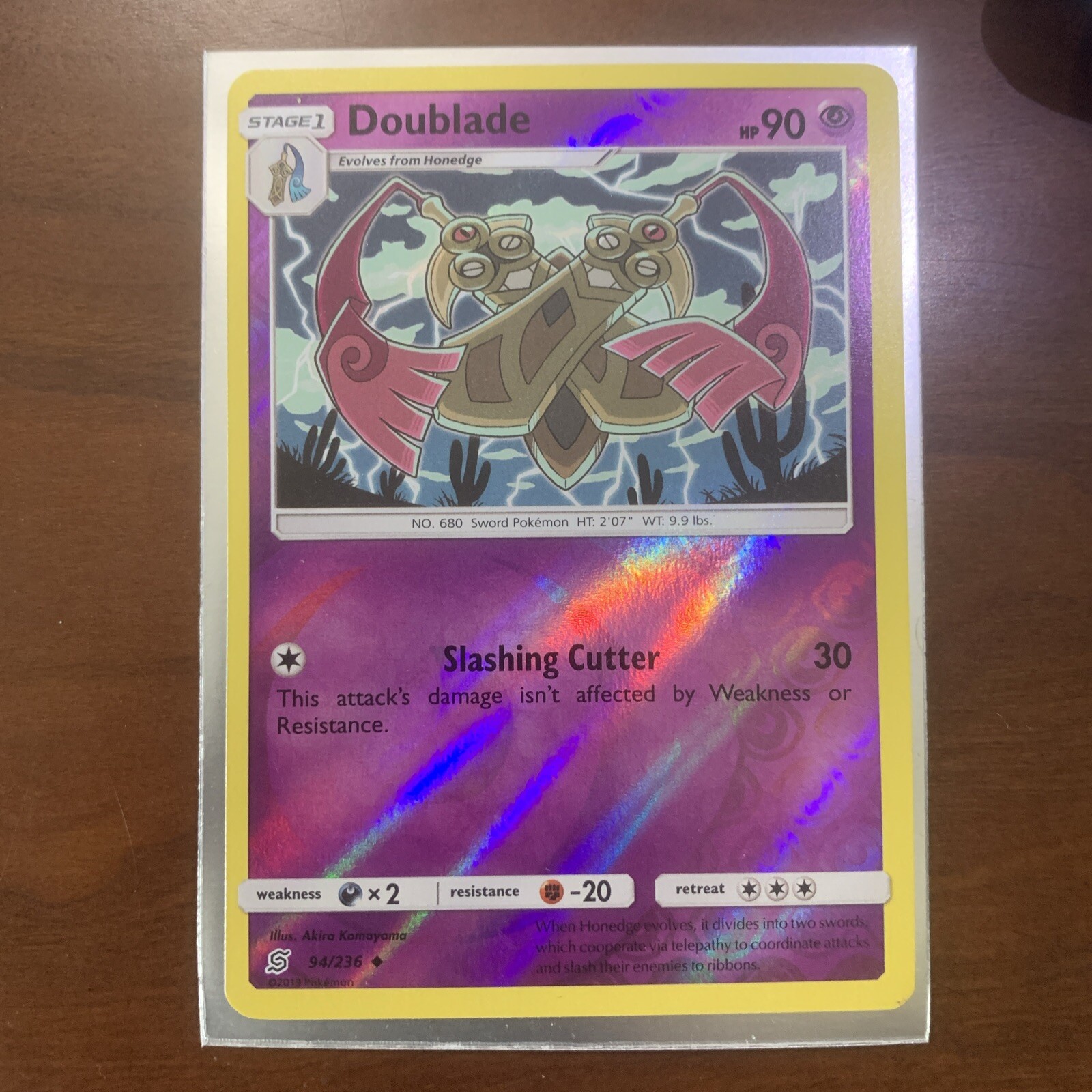 Reverse Holofoil Doublade 94/236 Uncommon SM - Unified Minds Pokemon Card NM