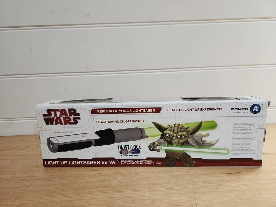 Star Wars Light-Up Lightsaber ● Nintendo Wii Accessory ● Yoda Green ● NEW SEALED - Image 2 of 2