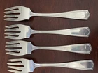 International DEVONSHIRE Pattern STERLING SILVER 6 1/8" SALAD FORKS ~ Set of 4
