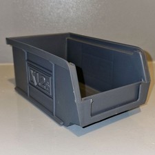 Grey Plastic Storage Bins XL2- British Made 100% Recycled (Pack of 10)