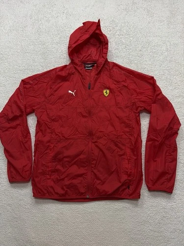 Puma Scuderia Ferrari F1 Rain Wind Jacket Size Medium Red video thumbnail