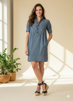 Mark by Mark Jacobs denim polka dot dress jumper