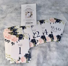 1-25 Double Sided Table Number for Wedding Reception, Anniversary, Baby Shower