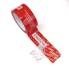 Red Tamper Evident Tape 2In X 55Yd 2Mil Roll