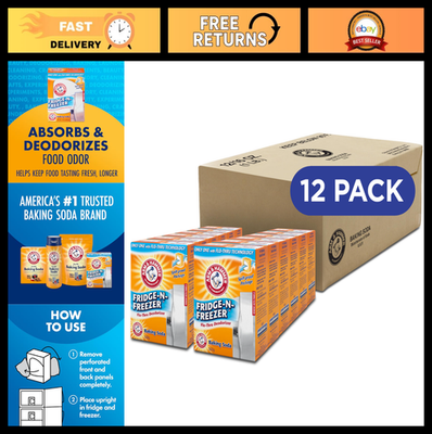 #ad Odor Absorber Baking Soda for Fridge amp; Freezer 14 oz Pack of 12 Freshness Bo $23.99