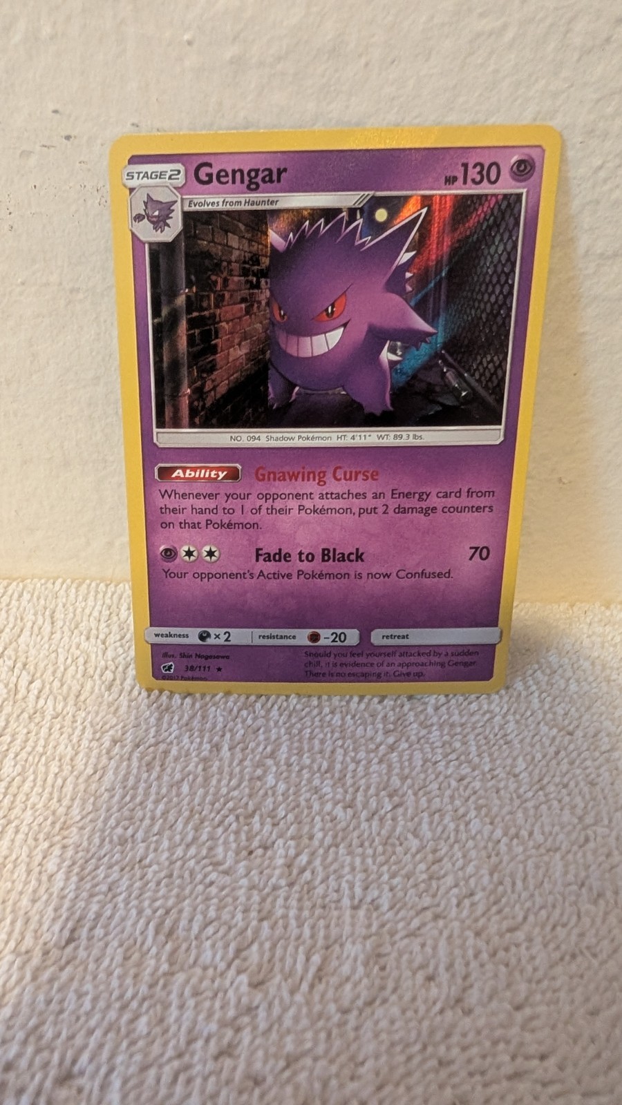 Pokemon Gengar Holo Rare SM - Crimson Invasion 38/111 NM