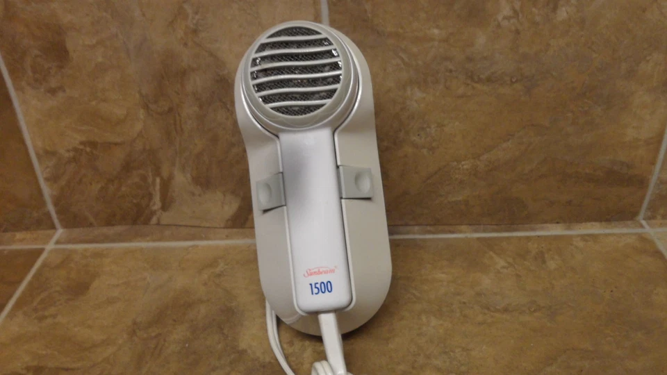 Sunbeam 1500 Wall Mount Hair Dryer Hotel Style Compact - Image 2 of 4