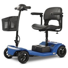 4 Wheel Senior Mobility Scooter 250W Removable Seat Electric Scooter 330lbs Blue