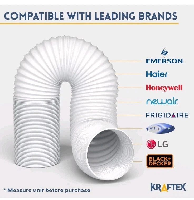 Manguera de aire acondicionado portátil de 5,9 pulgadas de diámetro, manguera de aire acondicionado portátil... Foto 2 de 4