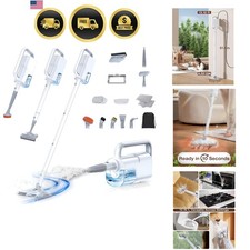 10-in-1 Steam Mop with Detachable Handheld Steamer, 350ml Tank, 10s Heat-Up, ...