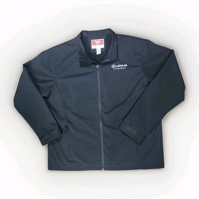 Lexus Embroidered Windbreaker Jacket Mens 2XL XXL Black Full Zip Free Shipping