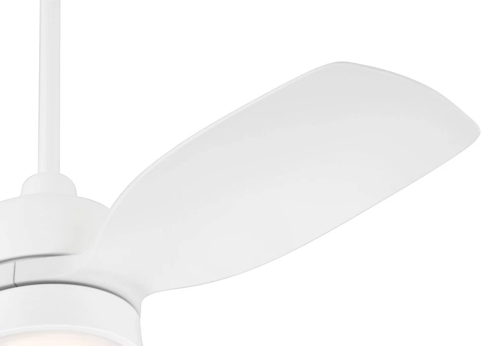 36" Casa Vieja Verdin Matte White LED Damp Ceiling Fan with Remote - Image 4 of 4