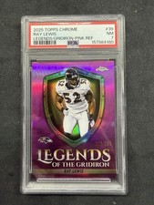 2025 Topps Chrome Legends - Pink Refractor #39 Ray Lewis /250 - PSA 7