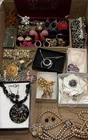 Vintage To Modern Costume Estate Jewelry Lot Bundle With Jewelry Box