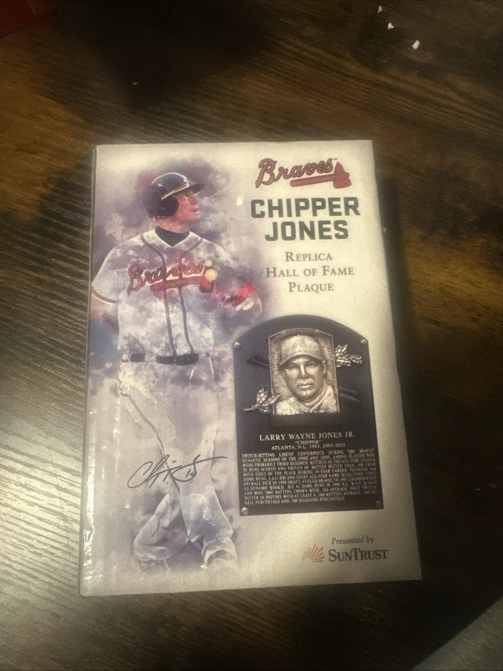 Atlanta Braves Chipper Jones Replica Hall of Fame Plaque, In Box - Image 2 of 4