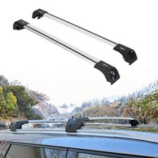 2X Car Roof Bars for Volkswagen ID.4 2021+ Lockable Roof Rack Cross Bars Grey