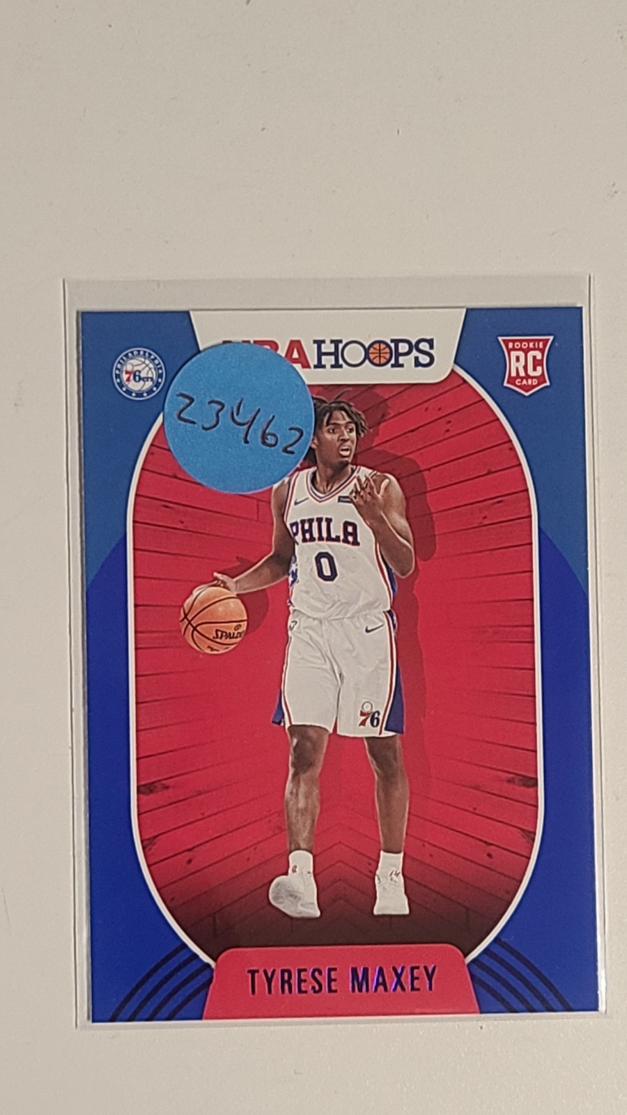 76ers 2020-21 Panini NBA Hoops Tyrese Maxey BLUE R/C #207 Philadelphia 76ers