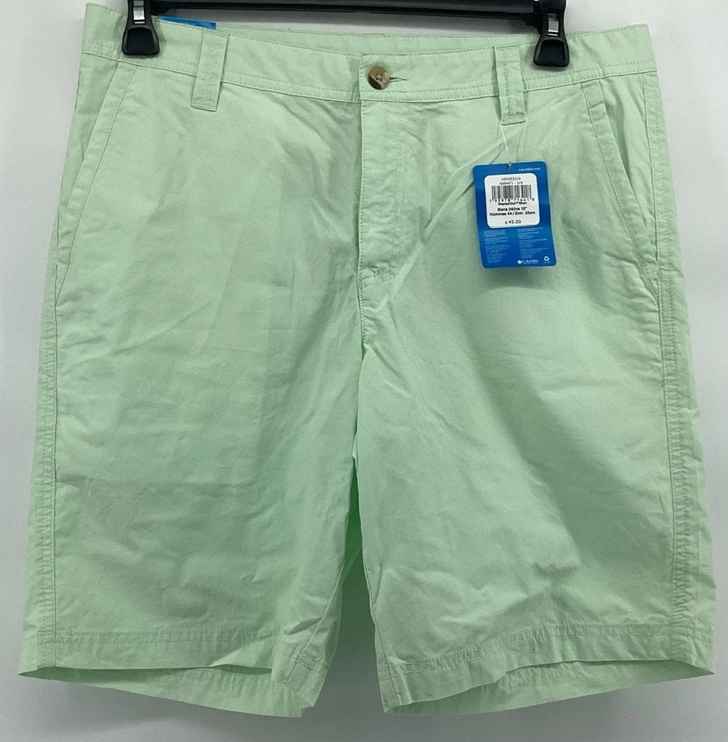 NEW Columbia Washed Out Men's Size 34 Shorts Green Hiking Fishing Work NWT