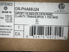 OR-PHA66U24 Clarity 6 Angled 24-Port Category 6 Patch Panel High Density