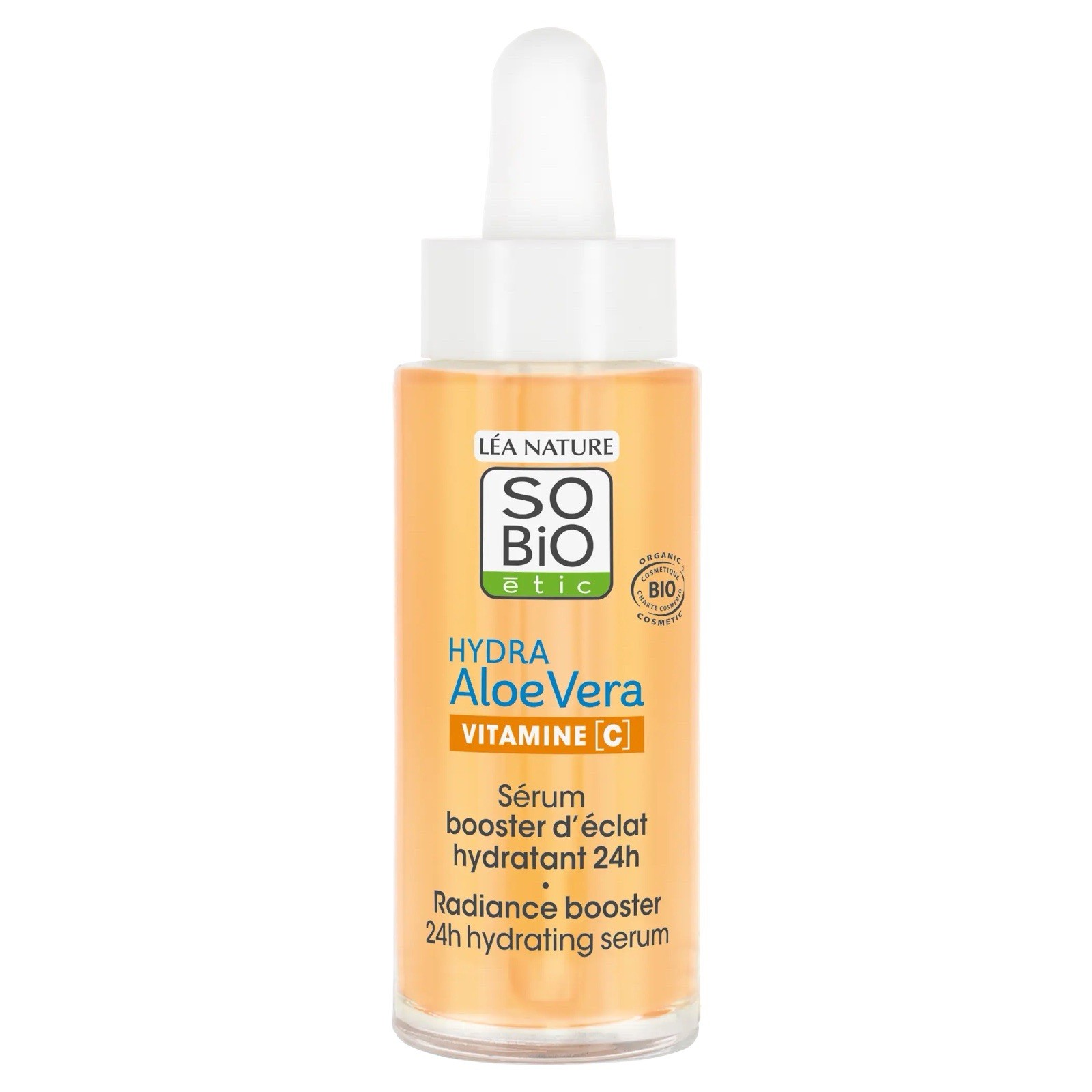 Sérum hydratant booster d’éclat SO BIO pour peaux déshydratées et fatiguées à la vitamine C