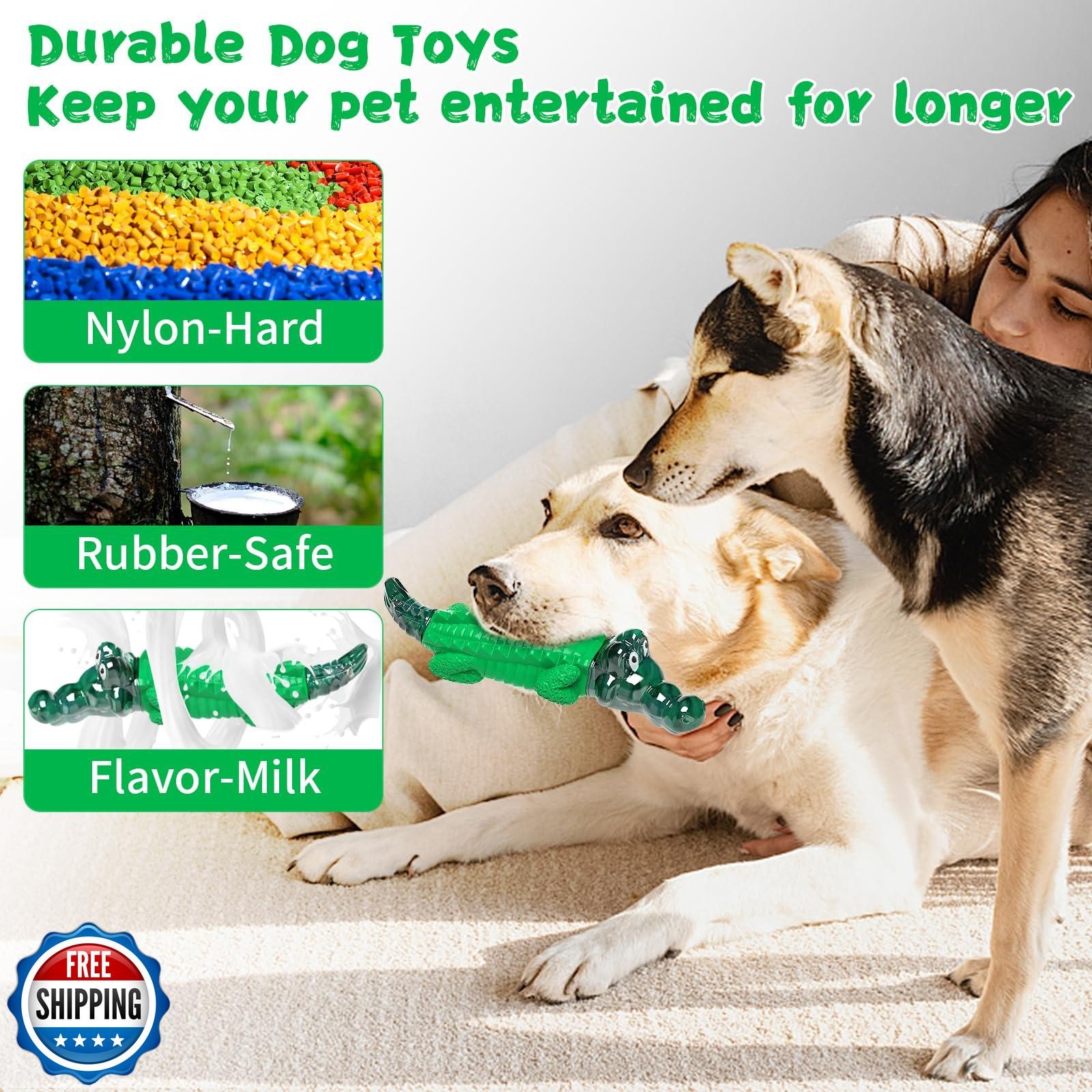 Fuufome Dog Chew Toys for Aggressive Chewers -Tough Dog Toy to Reduce Pet Anx