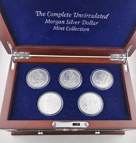 Uncirculated U.S. Morgan Silver Dollar Mint Collection PCS Coins Very Rare