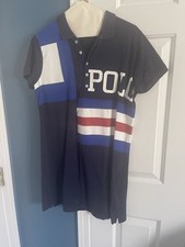 Polo Ralph Lauren Women's Navy Blue Polo Dress Size Large Classic and Preppy
