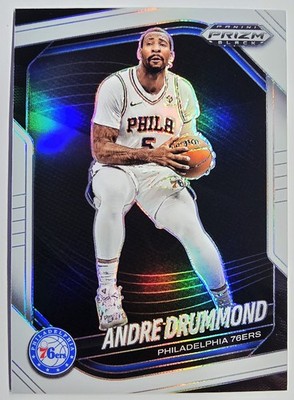 2024-25 Panini Prizm Black White Prizm /175 Andre Drummond #114 76ers   