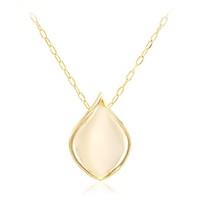 Cavill Damen Silberkette 925 Sterling Silber Vergoldet Tropfen 45 Cm