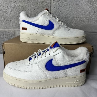 Nike Air Force 1'07 Sherpa /Racer Blue-Coconut Milk WOMEN'S Sz 8.5 DO6680-100