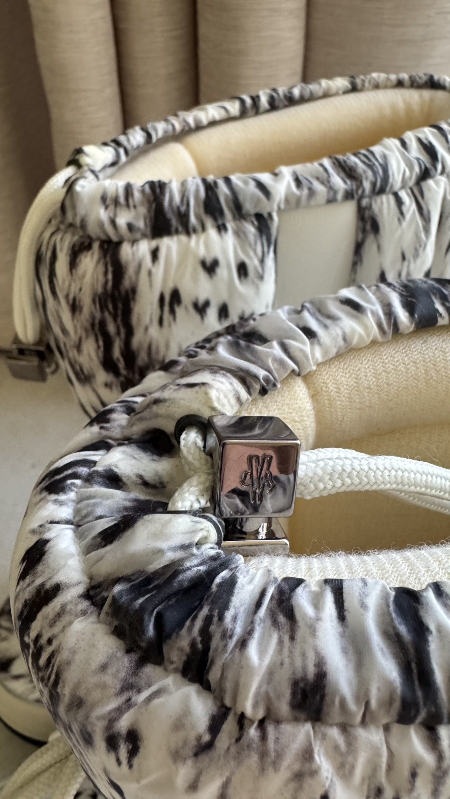 MONCLER white & black Snow Boots 42 (Worn 1 time) thumbnail 6