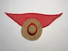 Vintage Barbie #985 OPEN ROAD Straw HAT w/ Red CHIFFON SCARF - EUC    (1961-62)