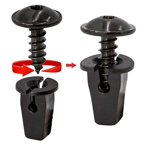 10x New Black Liner Splash Shield Guard Screws Designed for Golf and For Passat - Picture 8 of 8