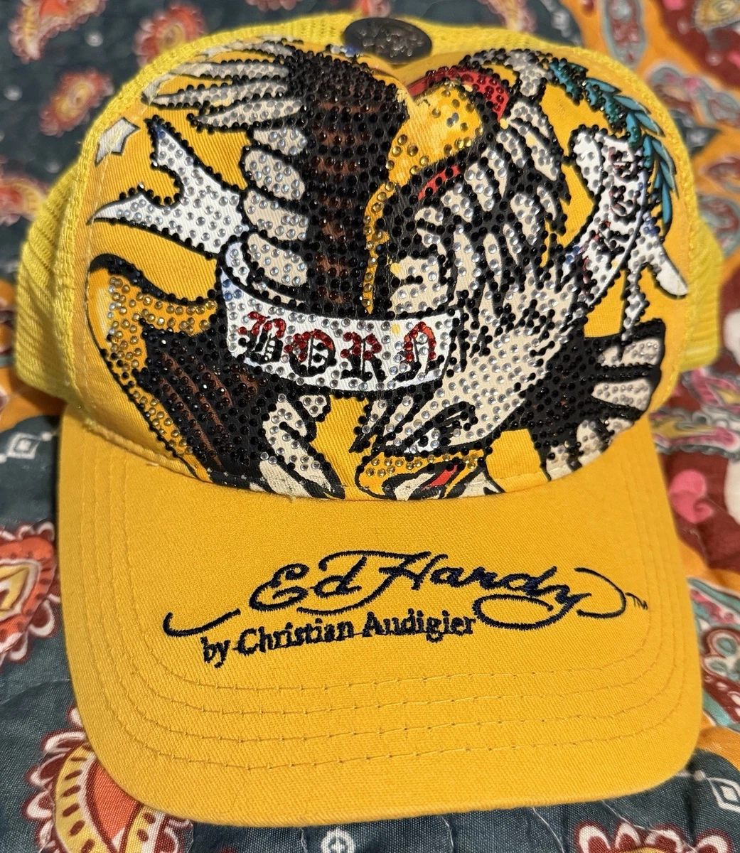 00's Christian Audigier キャップ Ed Hardy 黄色 christian audigier hat products for sale | eBay