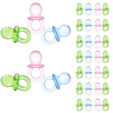 150 PCS Transparent Acrylic Pacifier Plastic Pacifiers Mini Clear Decoration