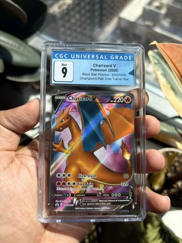 CGC 9 Charizard V Pokemon 2020 Champions Path SWSH050 Full Art Black Star Promo