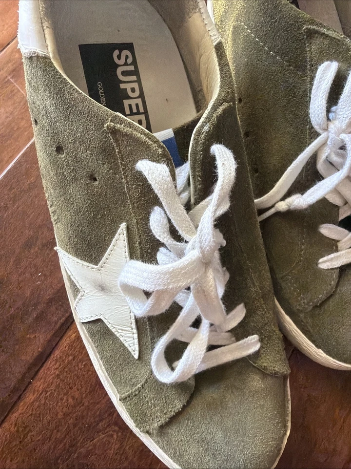 GOLDEN GOOSE Deluxe Marca GGDB Superstar Gamuza Blanco Estrella Zapatillas Zapatos 37 6 Foto 3 de 4