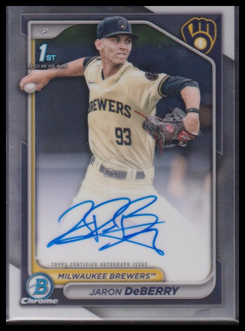 2024 Bowman Draft #CPA-JDE Jaron DeBerry Chrome Prospect Autographs