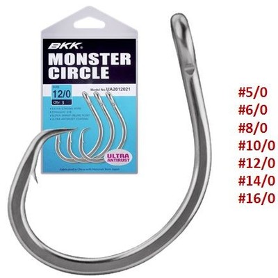 BKK MONSTER CIRCLE  Naturköder Meeres-Angelhaken TOP Dorsch Heilbutt #5/0-10/0