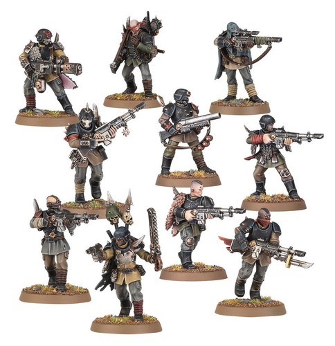 Warhammer 40k Chaos Space Marines Traitor Guardsmen x10 with bases on Frame