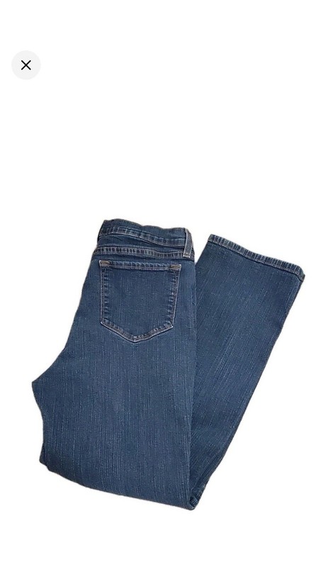 NYDJ Women's Blue Jeans, Size 14, Straight Leg Lift Tuck Technology 