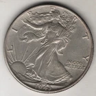 1943 P WALKING LIBERTY HALF-DOLLAR 90% SILVER PHILADELPHIA .50¢ UNITED STATES