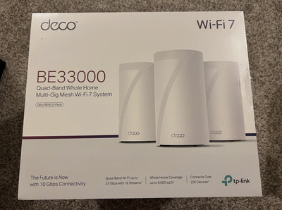 TP-Link Deco BE33000 Quad-Band Mesh Wi-Fi 7 System (3-Pack) Brand new!