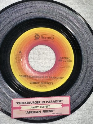 JIMMY BUFFETT: cheeseburger in paradise / african friend ABC 7'' Single 45 RPM