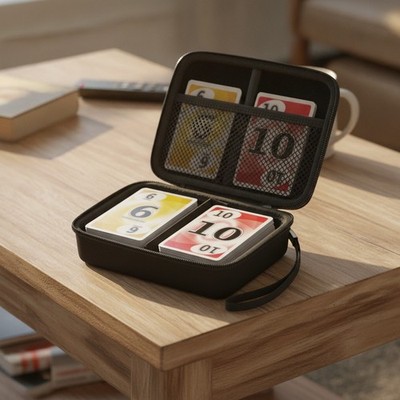 Nylon Card Holder Case for PM TCG SKYJO UNO Five Crowns 400 Card Organizer