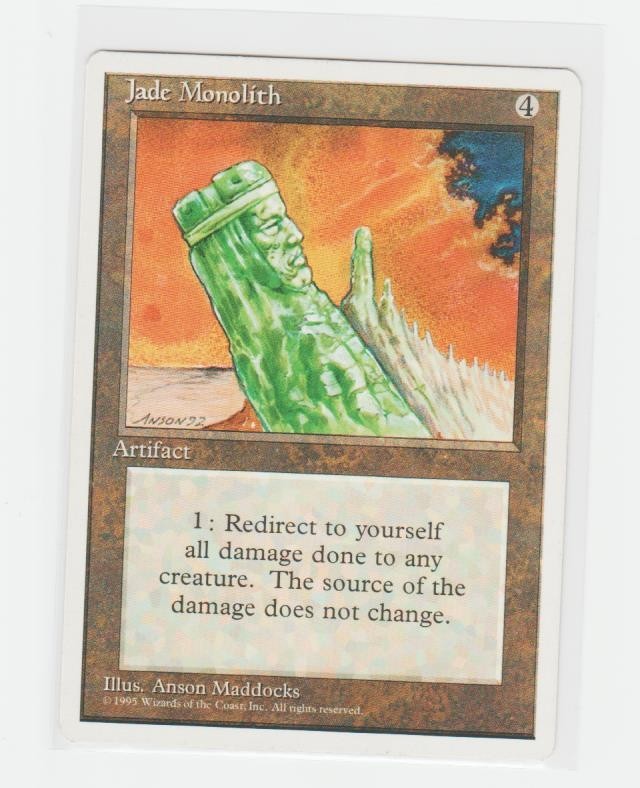 Magic the Gathering ~ MTG ~ 1x Jade Monolith ~ Fourth Edition ~  M/NM