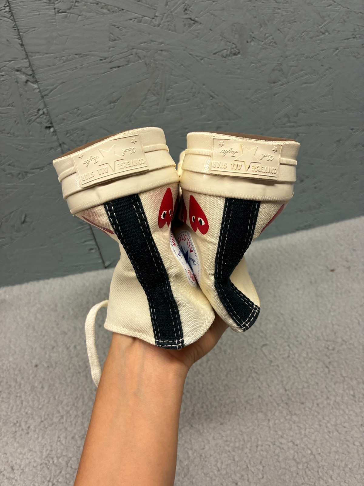 Converse x Comme des Garçons Play Cream Chuck Taylor High Top Sneakers Women's 8 thumbnail 14