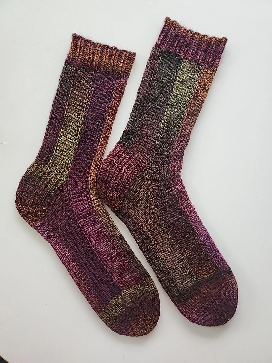 Hand Knitted Wool Socks Size 8-11 #105